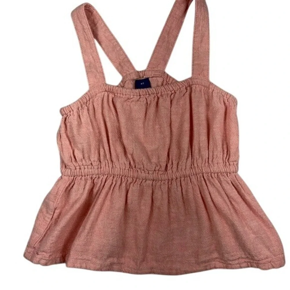 Old Navy Girls Pink Linen Blend Tank Top‎ Size 4T Sleeveless Summer